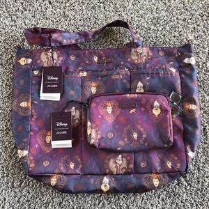 Disney Jujube Villains Tote Bag Set 3-Piece Purple Evil Queen Ursula Print NWT